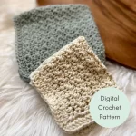 Crochet Dishcloth Washcloth Pattern PDF Download