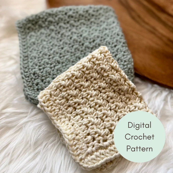 Crochet Dishcloth Washcloth Pattern PDF Download